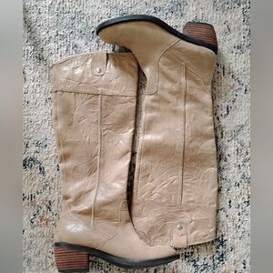 Gianni Bini Tan Ankle Booties with Rounded Toe